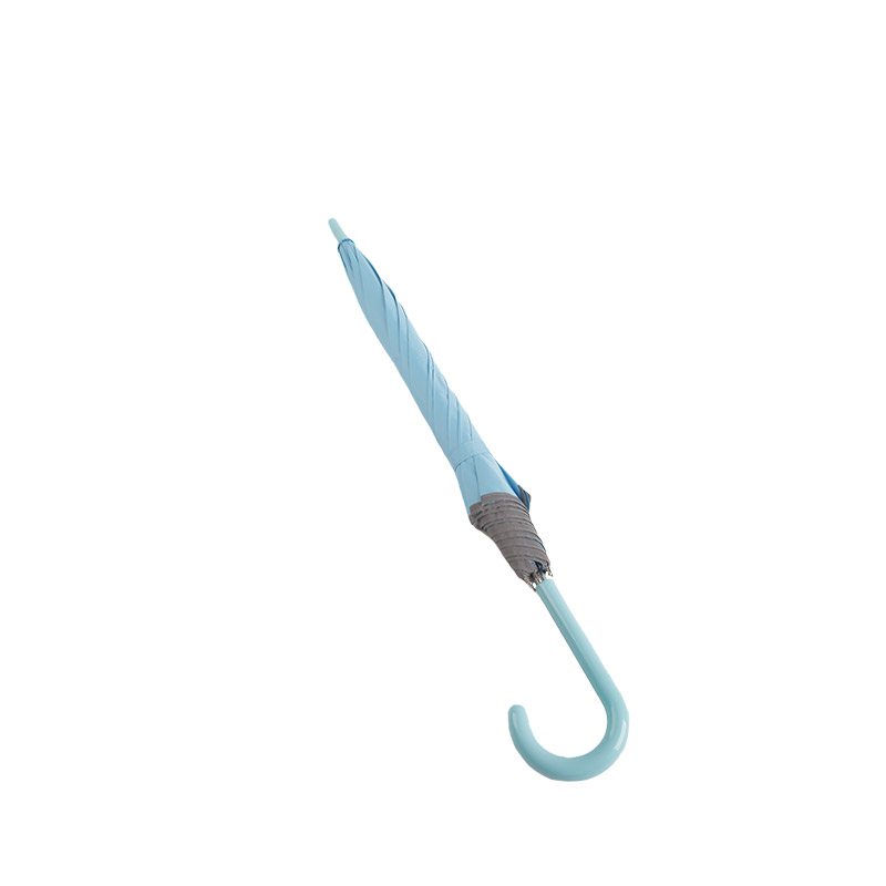 Pongee Biru Muda Segar Kecil, Dengan Payung Lurus Jalur Reflektif-0E6B0037