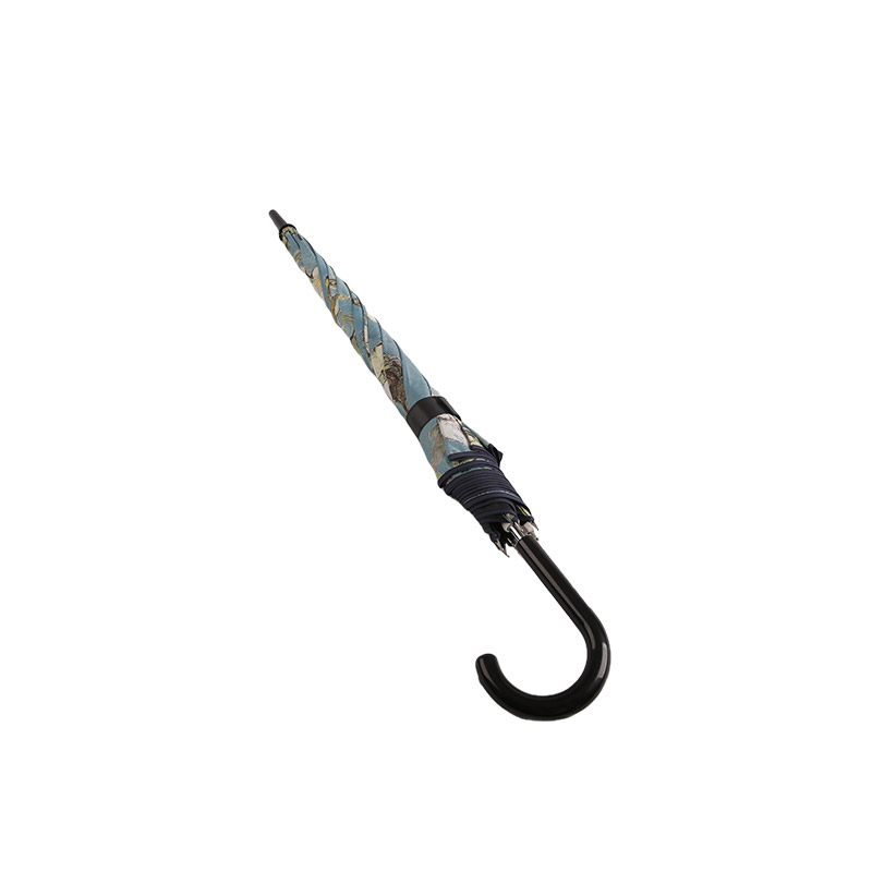 Percetakan lukisan landskap Pongee Dengan Payung Lurus Bersalut Hitam-0E6B0080