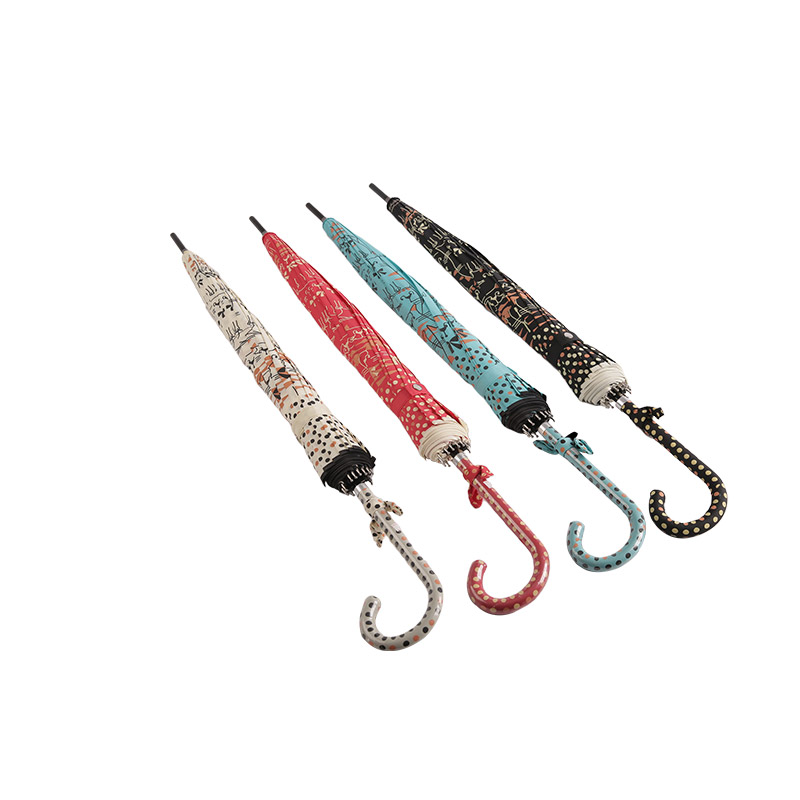 Kucing Gaya Berganda Dan Pongee Polka Dot Dengan Payung Lurus Bersalut-0E6B0118