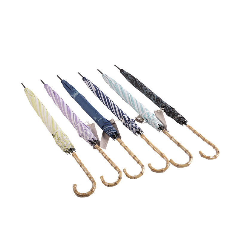 Youth Blue Stripes Pongee Dengan Payung Lurus Bersalut UV-0E6B0129