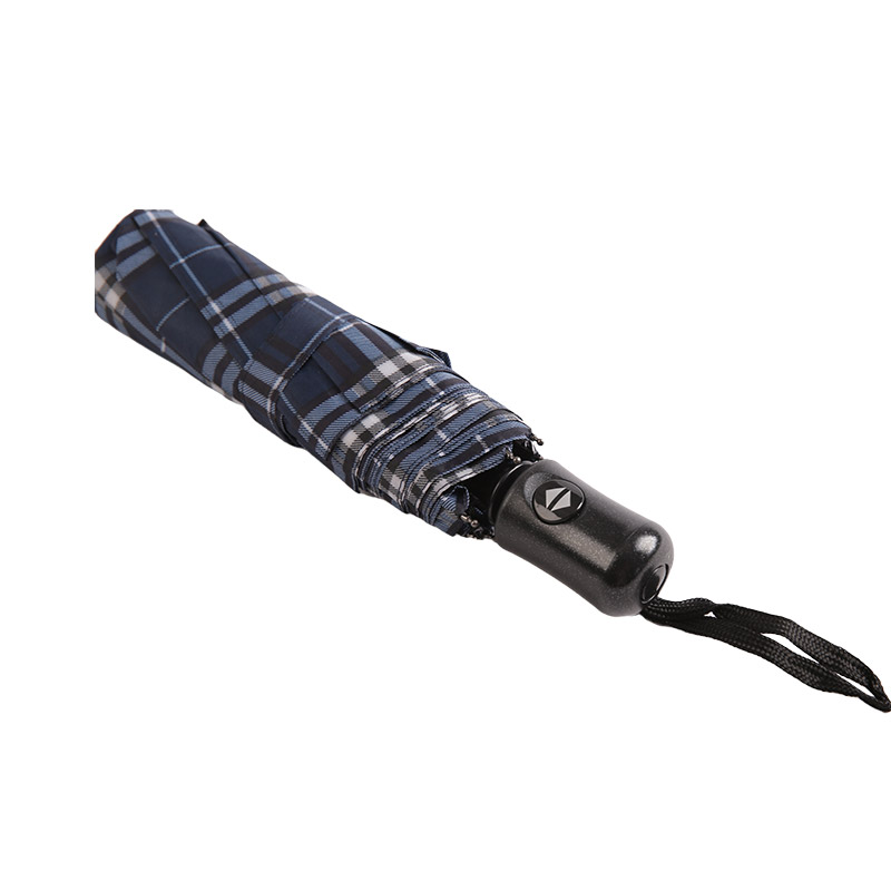 Striped Lattice Shrink Pongee Payung tiga kali ganda-0E6B0432