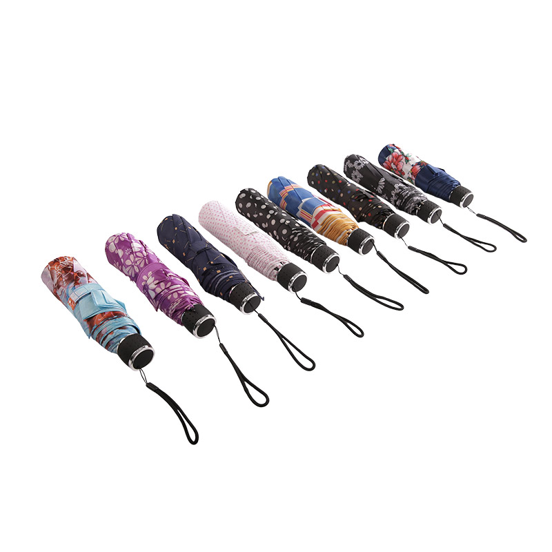 Mini Polka Dots Pongee Payung tiga kali ganda-0E6B0499