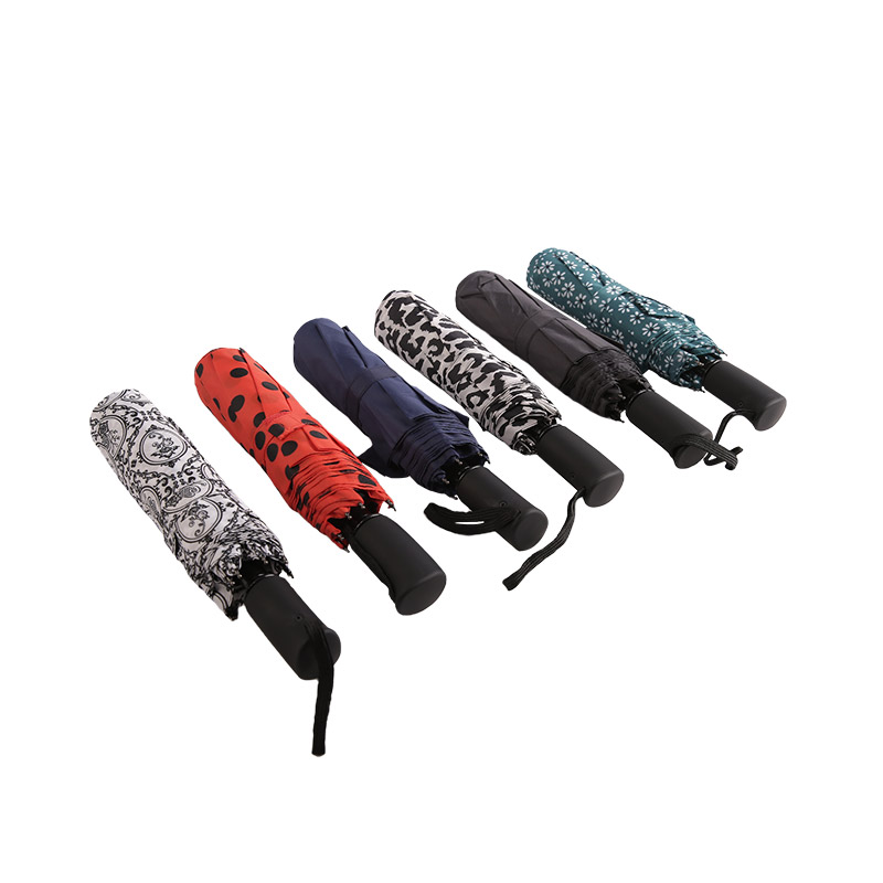 Green Fresh Floral Pongee Payung tiga kali ganda-0E6B0512