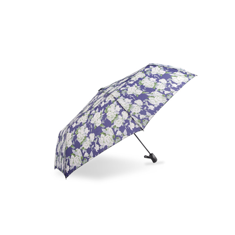 Vintage Star Print Pongeer Payung tiga kali ganda-0E6B0757